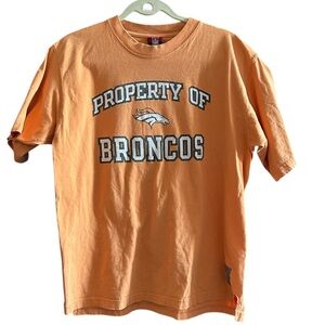 Retro Reebok NFL Gridiron Orange Denver Broncos Tee Size Medium